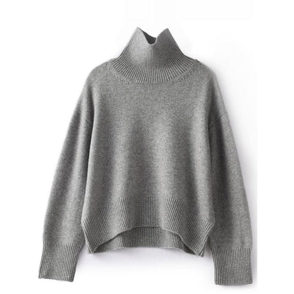 Minimalist Thick Wool Turtleneck Sweater