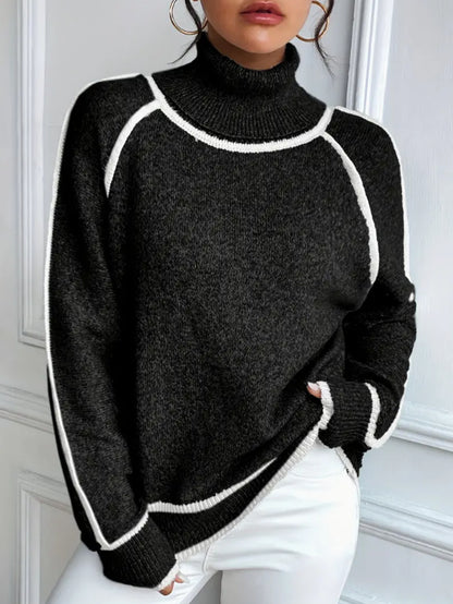 Elegant Turtleneck Knit Pullover