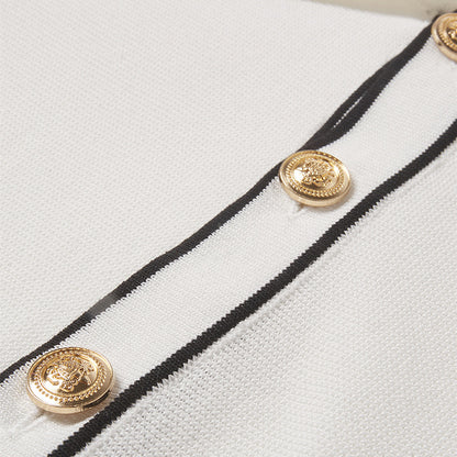 Kardigan kontrastowy Old Money