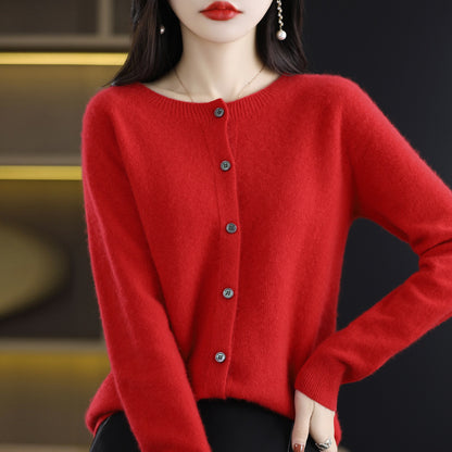 Plus Size Loose Knit Cardigan