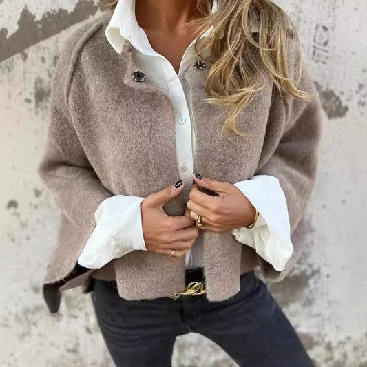 Cozy Batwing Sleeve Cashmere Cardigan
