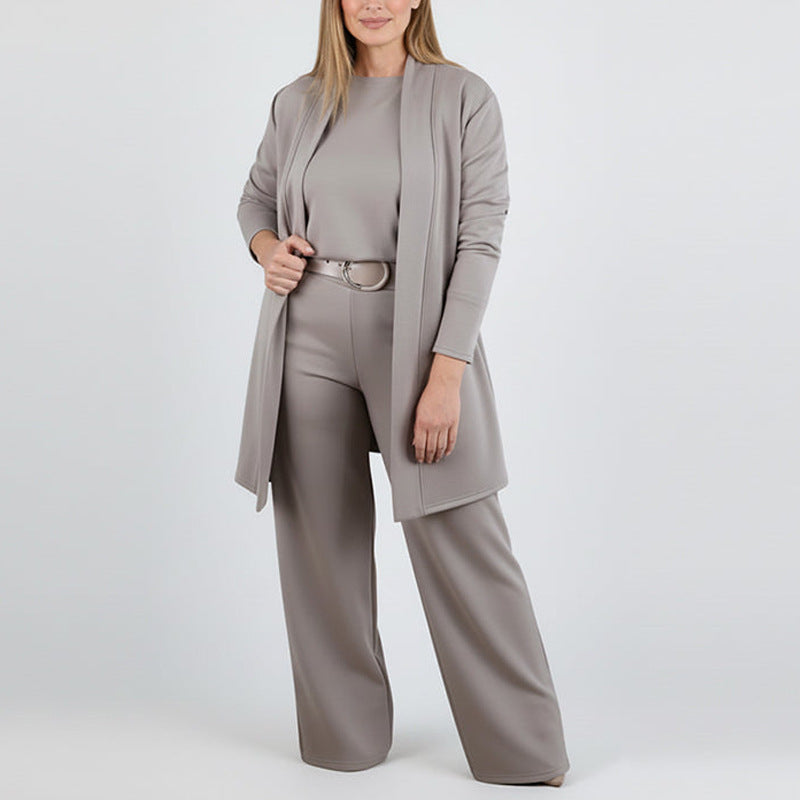 Belted Long Sleeve Top & Pants Set