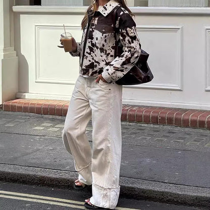 Edgy Irregular Cut Denim Jacket