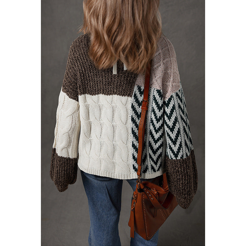 PatchworkKnit Cozy Winter Sweater