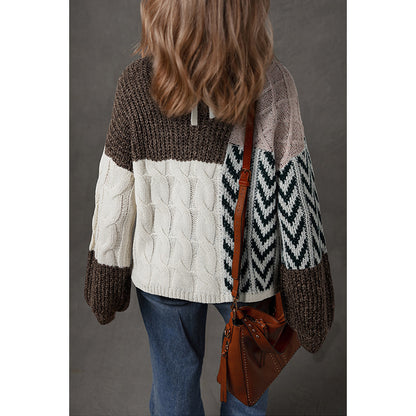 PatchworkKnit Cozy Winter Sweater