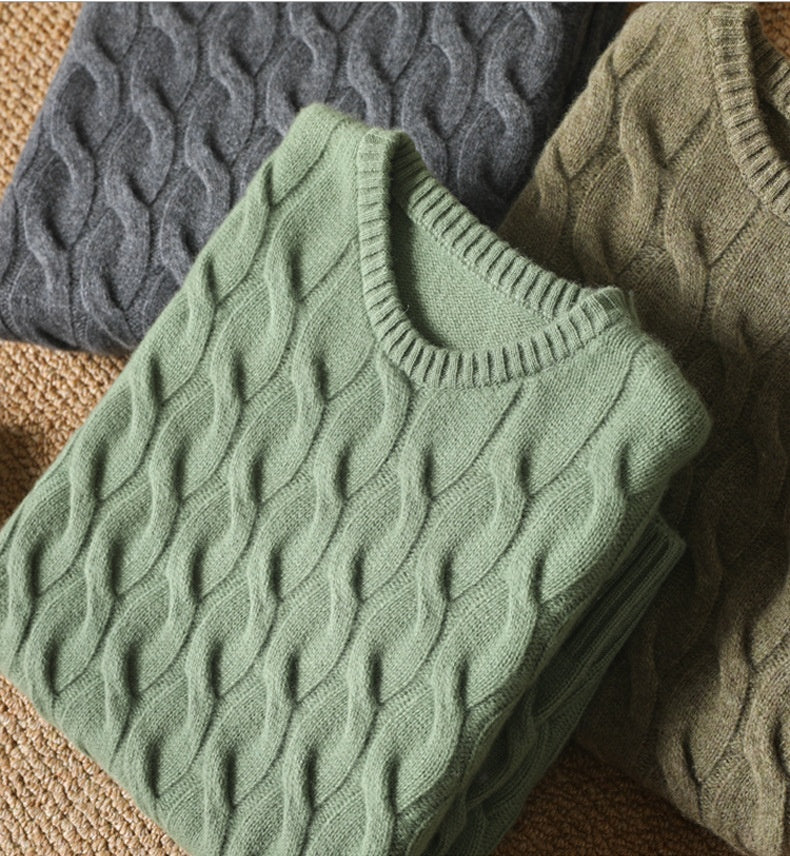 Męski sweter z okrągłym dekoltem – styl casualowy