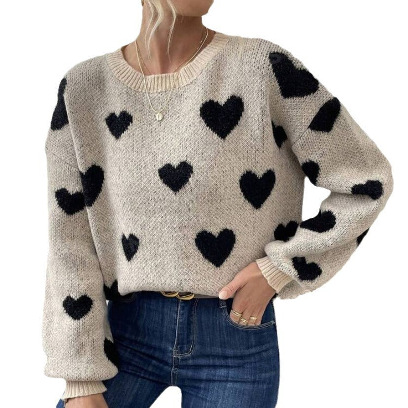 LoveHeart Cozy Knit Sweater