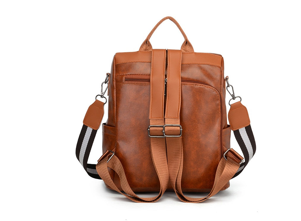 Minimalist Anti-Theft PU Travel Backpack