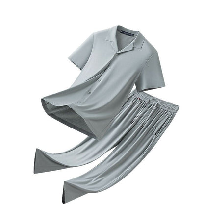 Moda Elite | Zestaw wypoczynkowy z lodowego jedwabiu