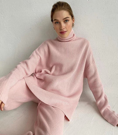Knitted Turtleneck Lounge Set