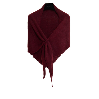 Winter Solid Knit Triangle Shawl