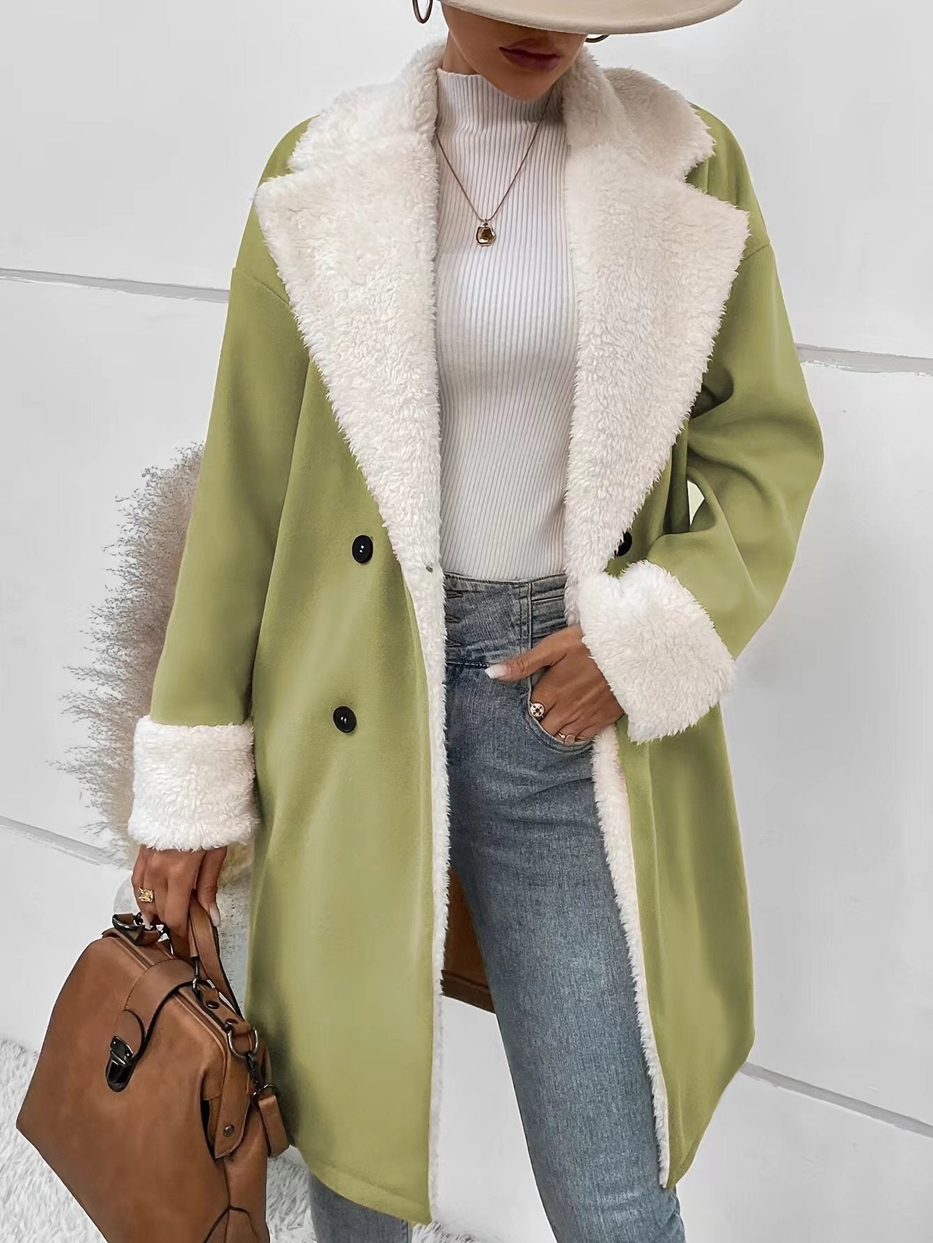 CozyCommute Sherpa Wool Coat