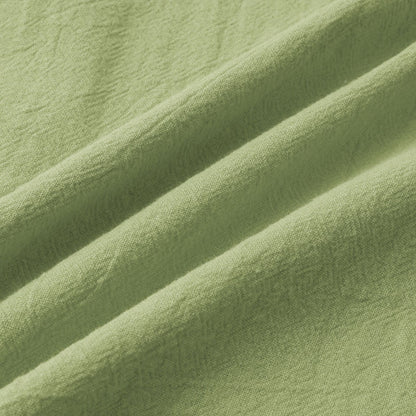 Moda Elite | Luźna lniana koszula z krótkim rękawem