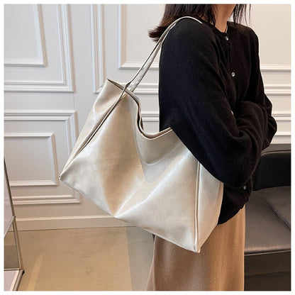 Vintage Large Capacity Leather Tote Bag