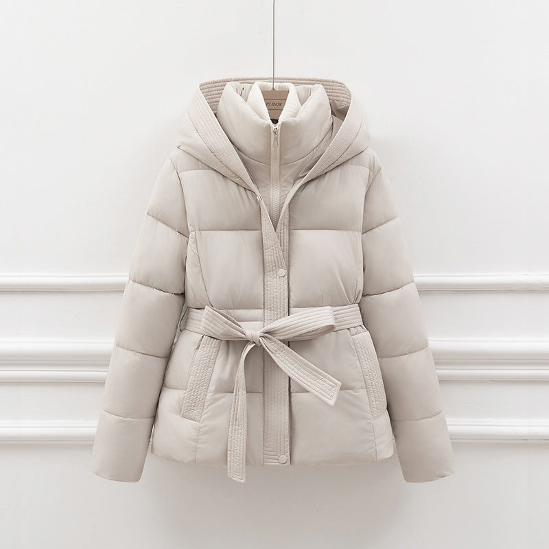 Belted Hooded Puffer Jacket