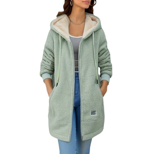 Warm Fleece Zip-Up Hoodie