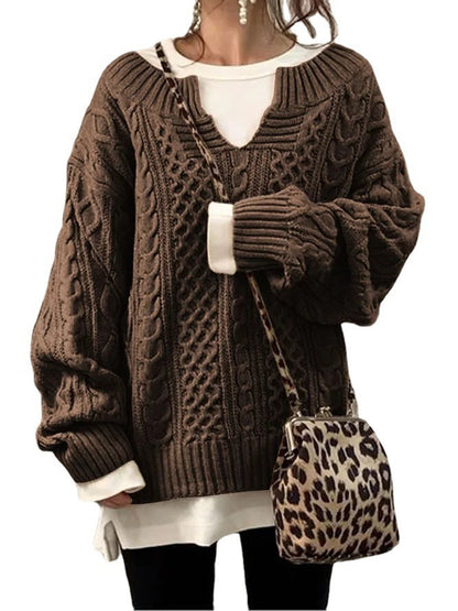 Chunky Cable Knit Oversized Sweater