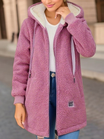 Warm Fleece Zip-Up Hoodie