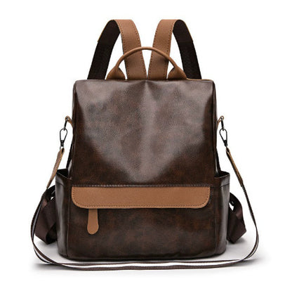 Minimalist Anti-Theft PU Travel Backpack