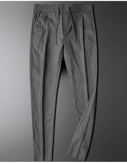 Moda Elite | Spodnie lniane w paski