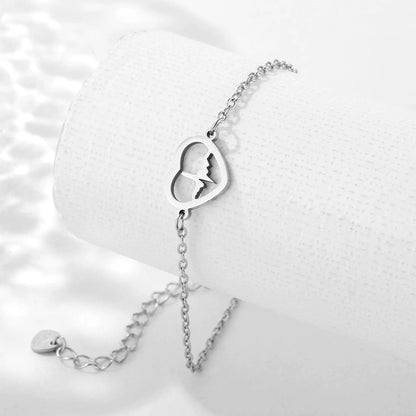 Heartbeat Heart Charm Bracelet