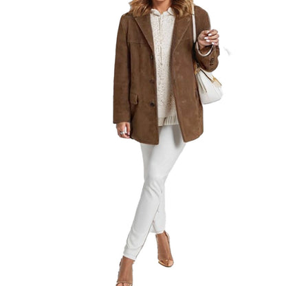 Women's Retro Loose Suede Jacket