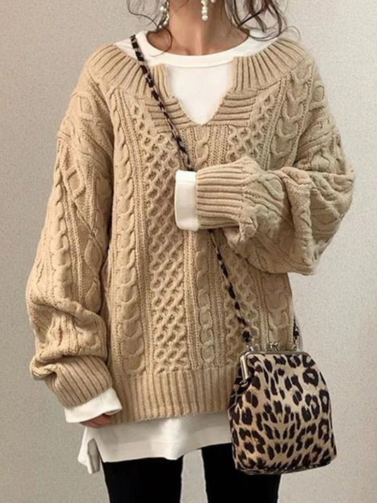 Chunky Cable Knit Oversized Sweater