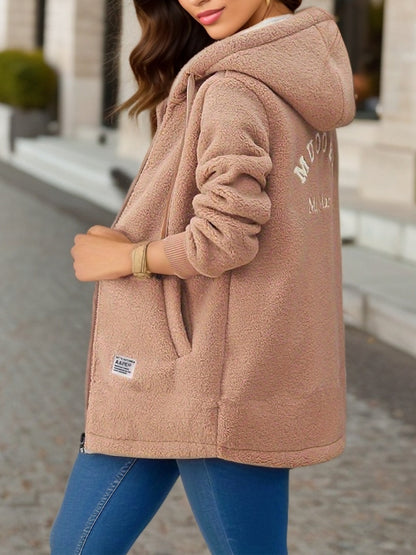 Warm Fleece Zip-Up Hoodie