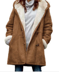 Faux Shearling Toggle Winter Coat