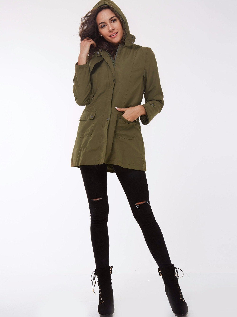 Winter Warm Long Sleeve Parka Coat