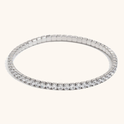 Stainless Steel Zircon Stretch Bracelet