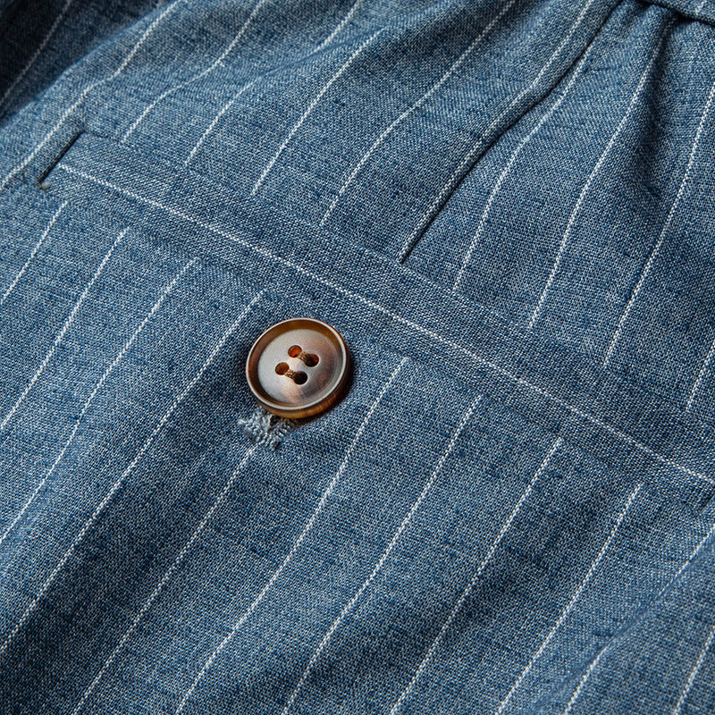 Moda Elite | Spodnie lniane w paski