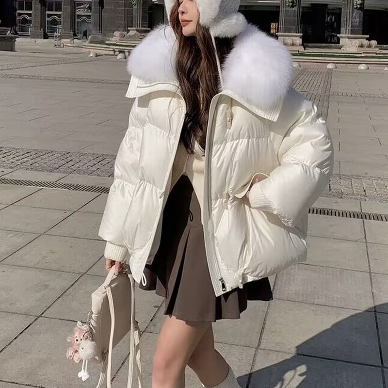 Chic Fur Collar Puffer Jacket