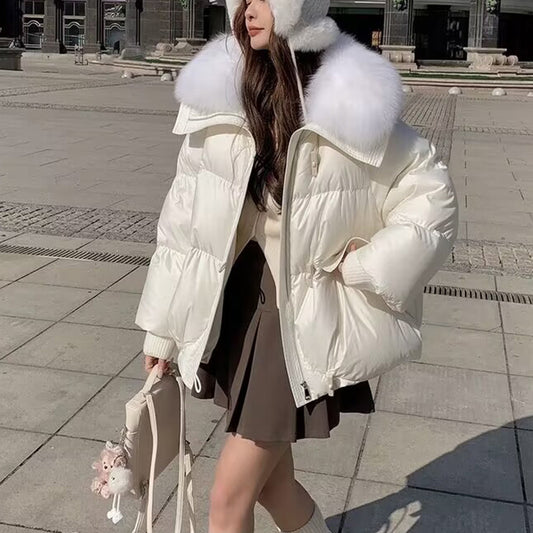 Chic Fur Collar Puffer Jacket