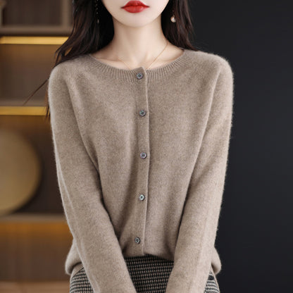 Plus Size Loose Knit Cardigan