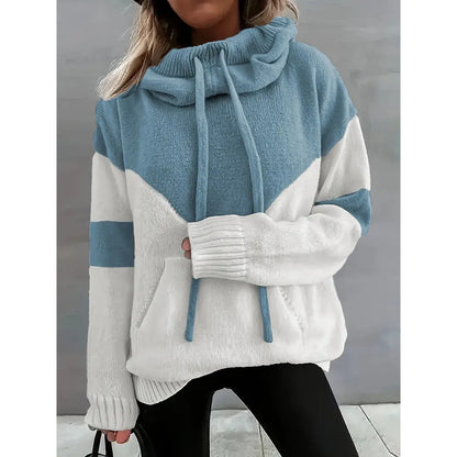Soft Colorblock Hoodie Pullover