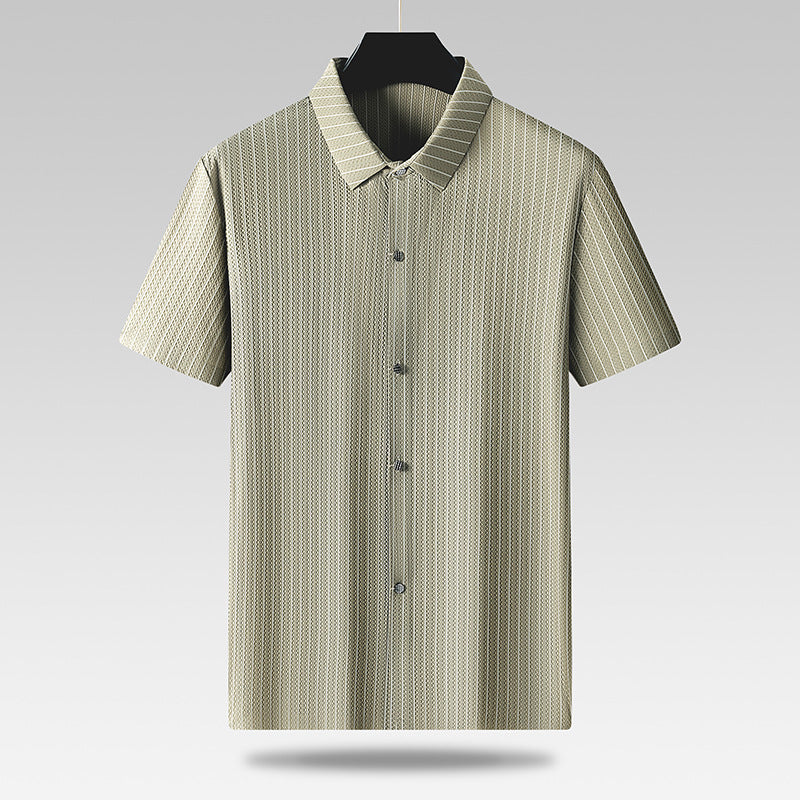 Jedwabna koszula w paski oversize