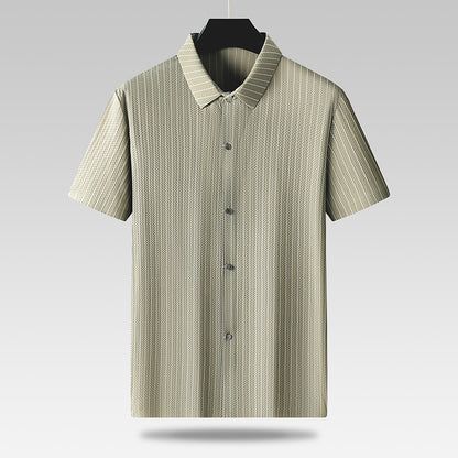 Jedwabna koszula w paski oversize