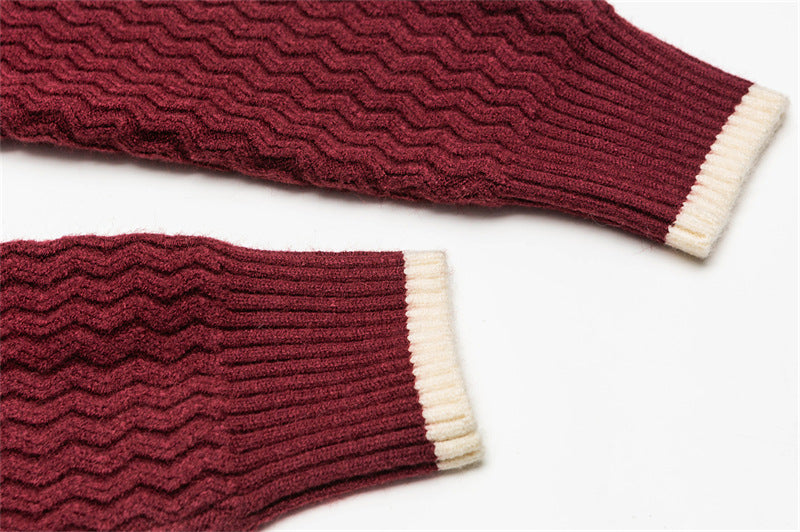 Męski sweter dzianinowy z okrągłym dekoltem