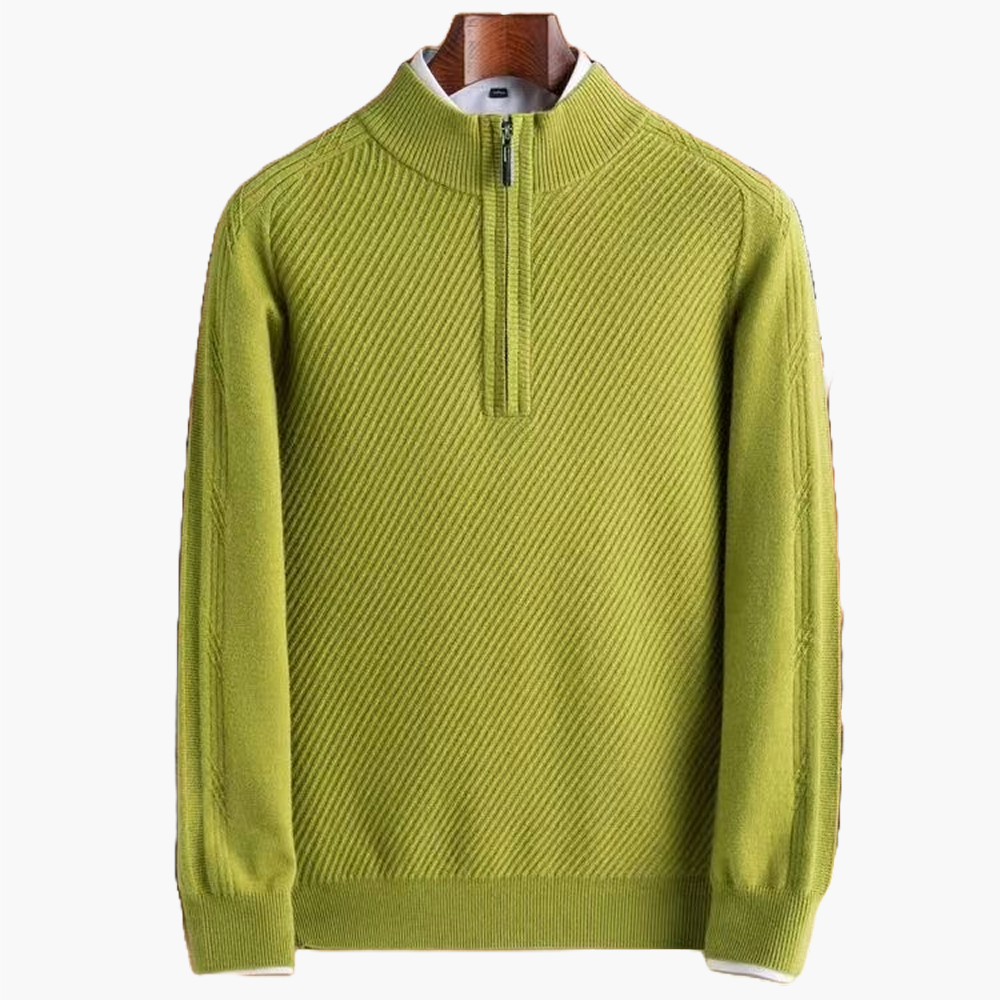 Męski sweter dzianinowy z czystej wełny