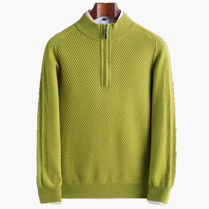 Męski sweter dzianinowy z czystej wełny