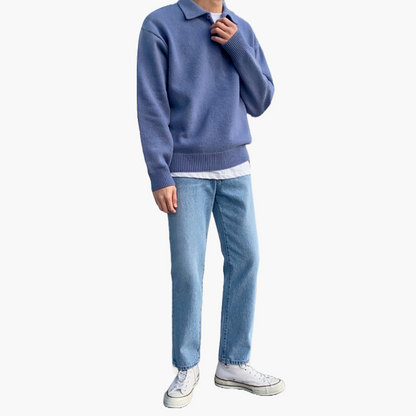 Jesienny sweter z klapami