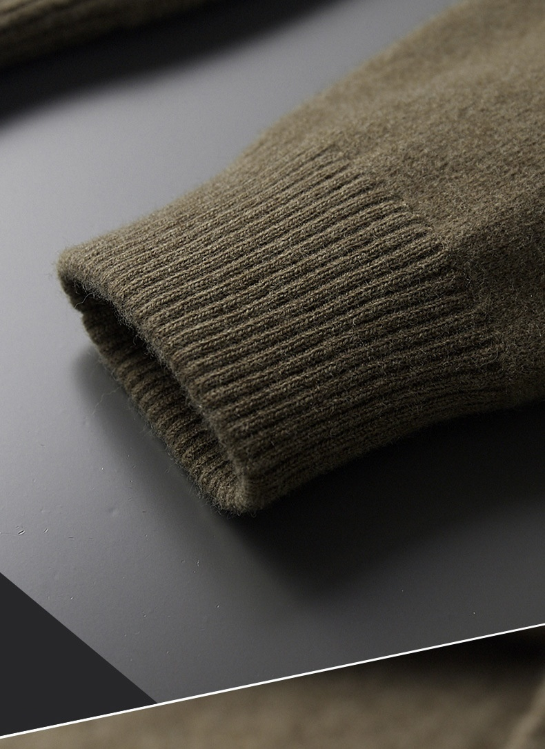 Kardigan wełniany z kołnierzykiem polo