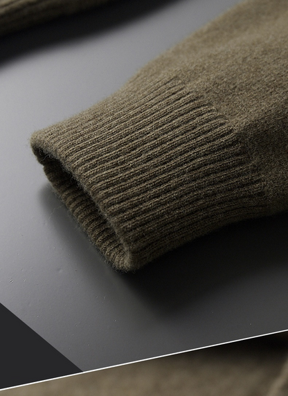 Kardigan wełniany z kołnierzykiem polo