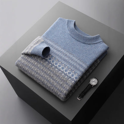 Wełniany sweter z norweskim wzorem