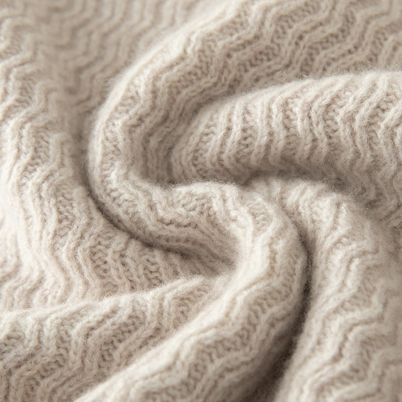 Wełniany sweter z zamkiem błyskawicznym do połowy