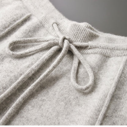 Męskie spodnie wełniane z prostymi nogawkami