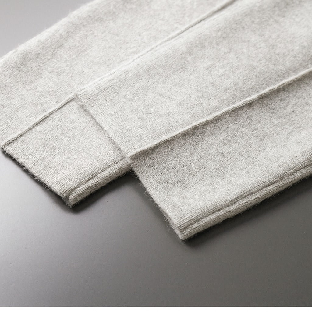 Męskie spodnie wełniane z prostymi nogawkami