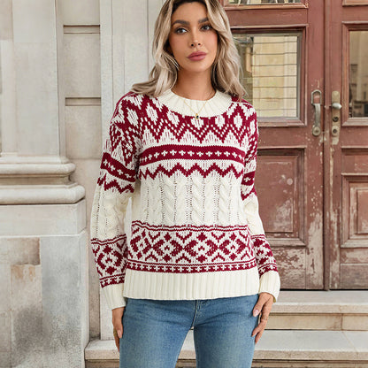 VintageNordic Jacquard Pullover