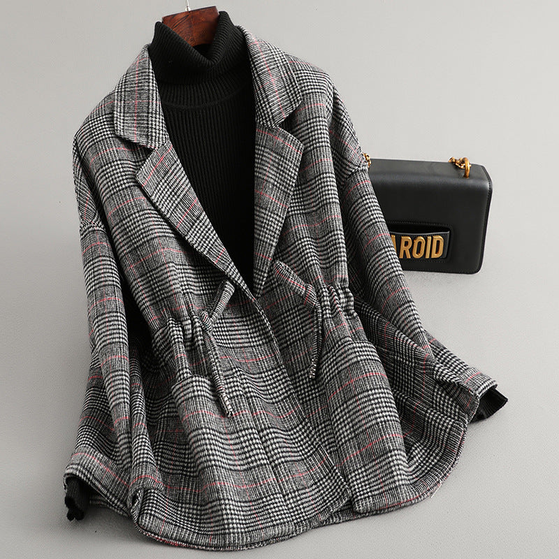 Double-Sided Wool Short Overcoat